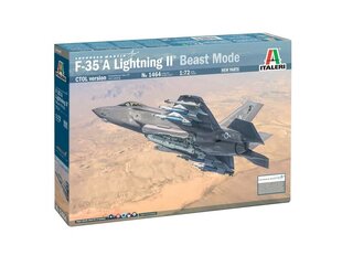 Italeri - F-35A Lightning II Beast Mode, 1/72, 1464 цена и информация | Конструкторы и кубики | 220.lv