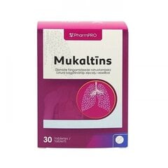 Mukaltīns tabletes N30 PharmPRO цена и информация | Витамины, пищевые добавки, препараты для хорошего самочувствия | 220.lv