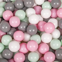 KiddyMoon Мягкая яма для мячей круглая 90X30 см/200 мячей, пенопластовый бархатный бассейн для детских игр, сделано в ЕС, лавандово-фиолетовый:белый/серый/мятный/светло-розовый цена и информация | Игрушки для малышей | 220.lv
