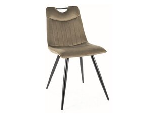 Комплект из 4 обеденных стульев Signal Orfe Velvet, зеленый/черный цвет цена и информация | Стулья для кухни и столовой | 220.lv