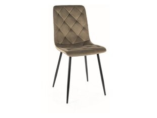 4-u ēdamistabas krēslu komplekts Signal Jerry Velvet, zaļš/melns cena un informācija | Virtuves un ēdamistabas krēsli | 220.lv
