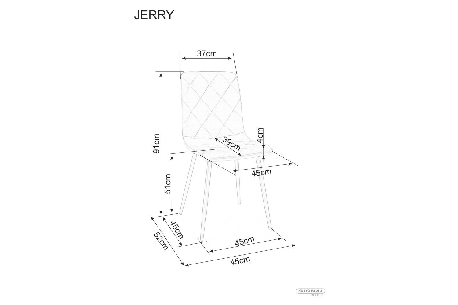 4-u ēdamistabas krēslu komplekts Signal Jerry Velvet, zaļš/melns цена и информация | Virtuves un ēdamistabas krēsli | 220.lv