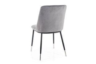 4-u ēdamistabas krēslu komplekts Signal Jill Velvet, smilškrāsas/melns cena un informācija | Virtuves un ēdamistabas krēsli | 220.lv
