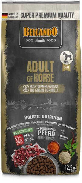 Belcando Adult GF Horse sausā barība pieaugušiem suņiem ar zirga gaļu 12,5 kg cena un informācija | Sausā barība suņiem | 220.lv