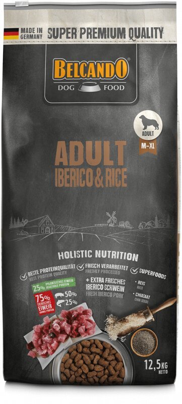 Belcando Adult Iberico & Rice pieaugušiem suņiem ar Iberico cūkgaļas garšu 12,5 kg cena un informācija | Sausā barība suņiem | 220.lv