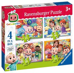 Puzle Ravensburger Cocomelon, 4 gab., 12/16/20/24p, 3113 cena un informācija | Puzles, 3D puzles | 220.lv