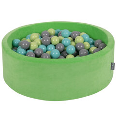 Bumbu baseins KiddyMoon Velvet Pea Green, 200 bumbiņas cena un informācija | Rotaļlietas zīdaiņiem | 220.lv