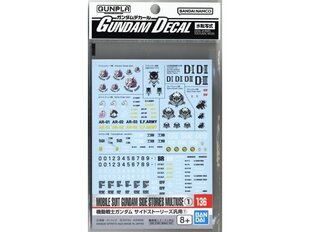 Bandai - Gundam Decal No.136 for Mobile Suit Gundam Side Stories Multiuse 1, 65084 цена и информация | Аппликации, декорации, наклейки | 220.lv