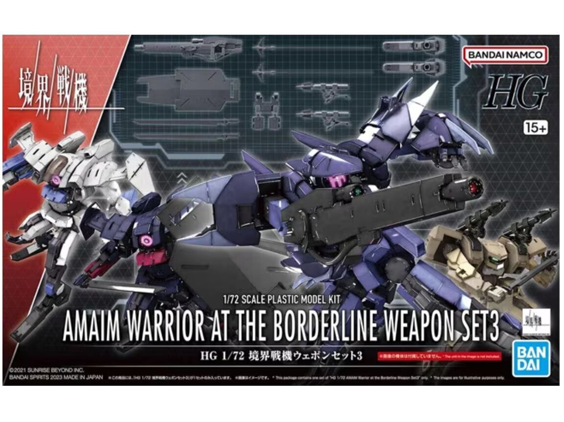 Bandai - HG Kyokai Senki Amaim Warrior at the Borderline Weapon Set 3, 1/72, 65093 cena un informācija | Konstruktori | 220.lv