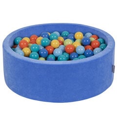 Мягкий круглый бассейн для мячей KiddyMoon, 90х30 см/200 шаров ∅ 7 см / 2.75In, зеленые: темная бирюза/пастельные/серо-зеленые цена и информация | Игрушки для малышей | 220.lv