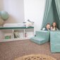 KiddyMoon Soliņš ar sēdekli bērniem Daudzfunkcionālas bērnu mēbeles sēdēšanai, rotaļlietu glabāšanai Bērns, balts/balts zaļš cena un informācija | Bērnu krēsliņi un bērnu galdiņi | 220.lv
