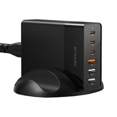 Wall charger Blitzwolf BW-S25, 75W, 3x USB + 3x USB-C (black) цена и информация | Зарядные устройства для телефонов | 220.lv