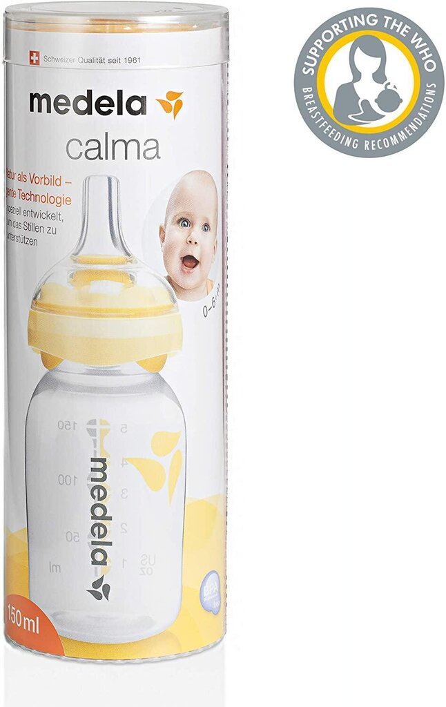 Pudelīte ar knupīti Medela, 150 ml, 0+ mēn (Atjaunots A) cena un informācija | Bērnu pudelītes un to aksesuāri | 220.lv