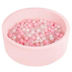 Бассейн для малышей SELONIS Ball Pool, 90х30 см/200 шаров, шары круглые, розовые: розовые/жемчужные/прозрачные цена и информация | Игрушки для малышей | 220.lv