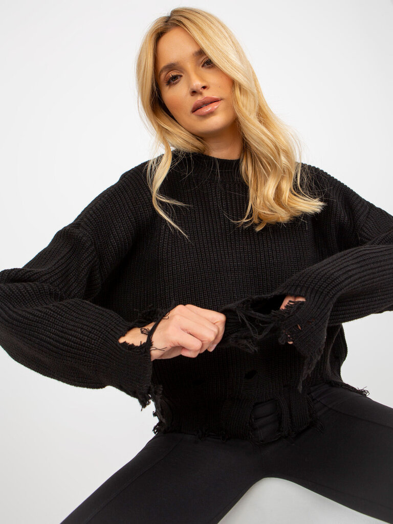 Džemperis sievietēm Rue Paris, melns цена и информация | Sieviešu džemperi | 220.lv