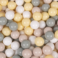 Детские пластиковые мячи KiddyMoon 200 Ø 7 см, сделано в ЕС, серые/белые/прозрачные/голубые цена и информация | Игрушки для малышей | 220.lv