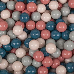 Детские пластиковые мячи KiddyMoon 200 Ø 7 см, сделано в ЕС, серые/белые/прозрачные/голубые цена и информация | Игрушки для малышей | 220.lv