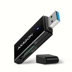 Внешний считыватель SLIM-карт AXAGON CRE-S2N, 2 слота и разъем для SD/microSD цена и информация | Адаптеры и USB разветвители | 220.lv