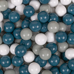 Детские пластиковые мячи KiddyMoon 100 Ø 7 см, сделано в ЕС, серые/белые/прозрачные/голубые цена и информация | Игрушки для малышей | 220.lv