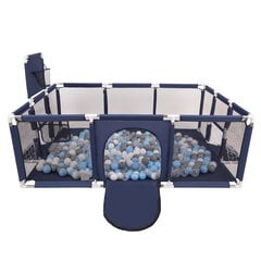 Selonis Rotaļu rotaļu laukums mazuļiem ar 200 bumbiņām Rotaļu laukums bērniem, tumši zils: pelēks/balts/caurspīdīgs/zils cena un informācija | Rotaļlietas zīdaiņiem | 220.lv