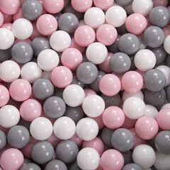 Детский большой манеж с 200 мячами Selonis Playground, серый: белый/серый/пудровый розовый цена и информация | Игрушки для малышей | 220.lv