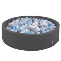 Детские пластиковые мячи KiddyMoon 300 Ø 7 см, делано в ЕС, серые/белые/прозрачные/голубые цена и информация | Игрушки для малышей | 220.lv