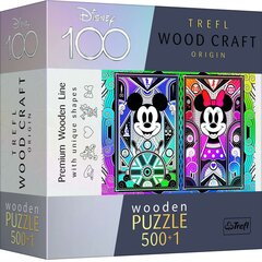Koka puzle Trefl Mickey un Minnie, 500 d. cena un informācija | Puzles, 3D puzles | 220.lv
