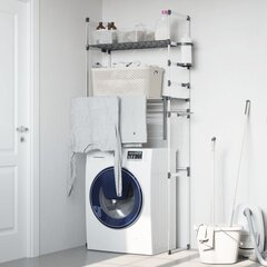 vidaXL veļasmašīnas plaukts, 77x52x192 cm, alumīnijs cena un informācija | Vannas istabas skapīši | 220.lv