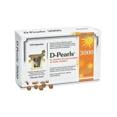 D-Pearls 3000 IU kapsulas N240 цена и информация | Витамины, пищевые добавки, препараты для хорошего самочувствия | 220.lv