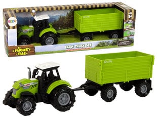 Lauksaimniecības traktors ar piekabi, zaļš cena un informācija | Rotaļlietas zēniem | 220.lv