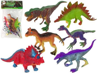 Цветные фигурки динозавров, 6 шт. цена и информация | Игрушки для мальчиков | 220.lv