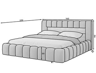 Кровать  Lamica, 140x200 см, коричневый цвет цена и информация | Кровати | 220.lv