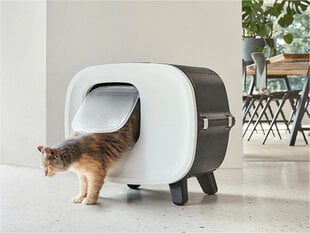 Tualete kaķiem Savic Mira de Luxe, 55,5 x 44 x 49,5 cm, pelēka cena un informācija | Kaķu tualetes | 220.lv