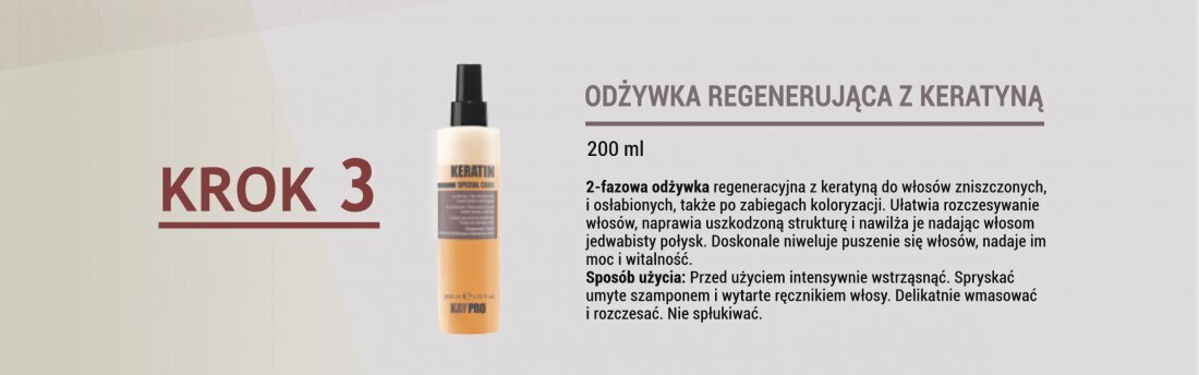 Atjaunojoša maska ​​bojātiem matiem ar keratīnu KayPro, 500 ml cena un informācija | Kosmētika matu stiprināšanai | 220.lv