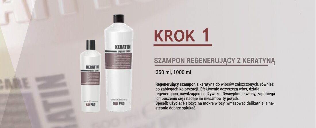 Atjaunojoša maska ​​bojātiem matiem ar keratīnu KayPro, 500 ml cena un informācija | Kosmētika matu stiprināšanai | 220.lv