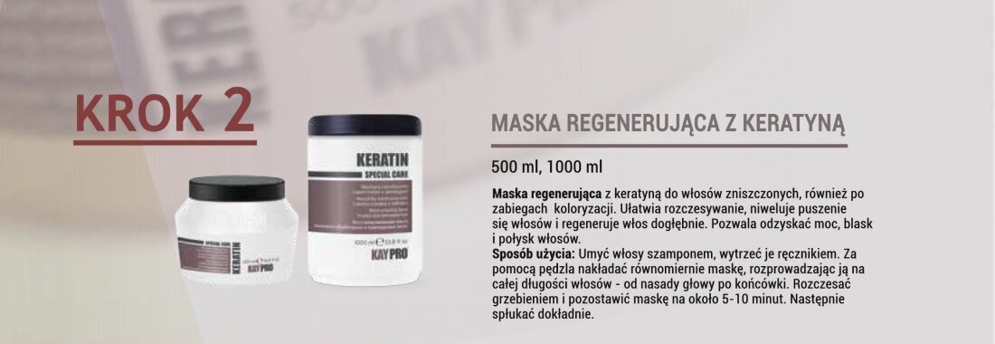 Serums ar keratīnu bojātiem matiem KayPro, 100 ml cena un informācija | Kosmētika matu stiprināšanai | 220.lv