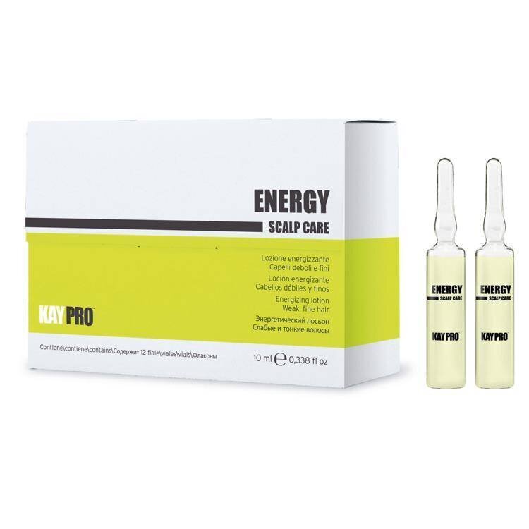 Ampulas vājiem un plāniem matiem KayPro energising energy, 12 x 10 ml cena un informācija | Matu uzlabošanai | 220.lv