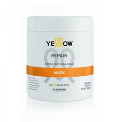 Atjaunojoša maska ​​stipri bojātiem matiem Yellow Repair Mask, 500 ml cena un informācija | Kosmētika matu stiprināšanai | 220.lv