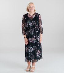 Женское платье Hansmark Ketlin-L 66134*01, черный/серо-розовый 4741653002695 цена и информация | Платья | 220.lv
