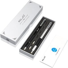 Elzo 3 в 1 емкостный входной карандаш Стилус Стилус Gel Pen TouchStift 2 штуки с 4 сменными наконечниками диска и двумя сменными наконечниками нановолокна для таблеток с сенсорным экраном и многим другим (Black & Silver) цена и информация | Smart устройства и аксессуары | 220.lv