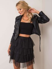 Женская мини-юбка из тюля Och Bella черного цвета цена и информация | Юбки | 220.lv