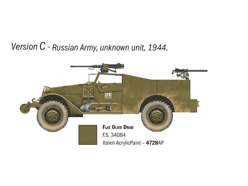 Italeri - M3A1 Scout Car, 1/72, 7063 цена и информация | Konstruktori | 220.lv