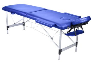2-зонный раскладной массажный стол Vangaloo, 186 x 60 см, синий цена и информация | Аксессуары для массажа | 220.lv