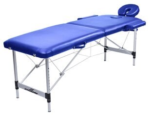 2 zonu saliekamais masāžas galds, zils цена и информация | Аксессуары для массажа | 220.lv