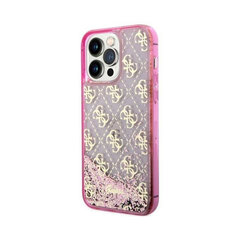 Оригинальный чехол GUESS Liquid Glitter 4G для iPhone 14 Pro Max (6,7″) - Прозрачный/Розовый цена и информация | Чехлы для телефонов | 220.lv