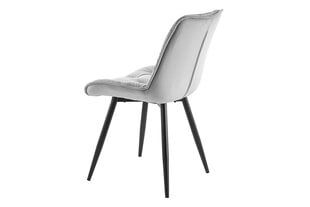 Комплект из 4 обеденных стульев Signal Cherry II Velvet, серый/черный цвет цена и информация | Стулья для кухни и столовой | 220.lv