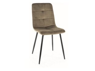 Набор из 4 обеденных стульев Signal Ivo Velvet, зеленый/черный цвет цена и информация | Стулья для кухни и столовой | 220.lv