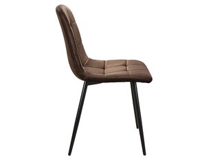 Набор из 4 обеденных стульев Signal Mila D Velvet, черный/коричневый цвет цена и информация | Стулья для кухни и столовой | 220.lv