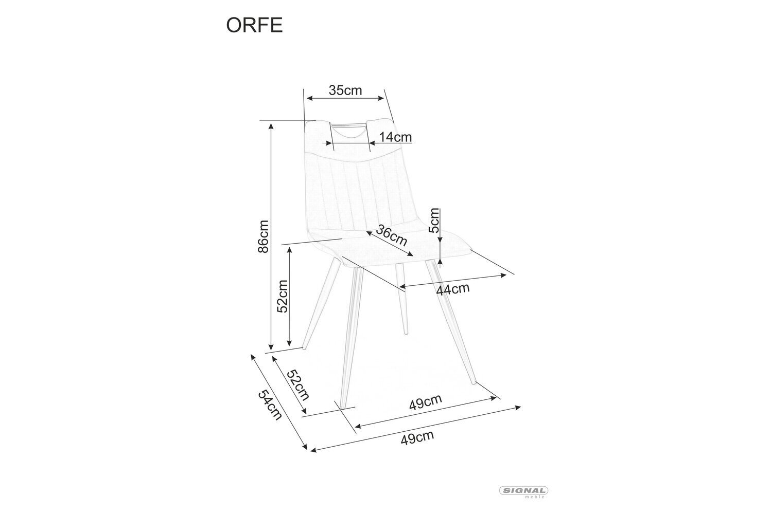 4-u ēdamistabas krēslu komplekts Signal Orfe Velvet, pelēks/melns цена и информация | Virtuves un ēdamistabas krēsli | 220.lv