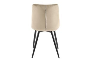 Набор из 4 обеденных стульев Signal Ralph Velvet, зеленый/черный цвет цена и информация | Стулья для кухни и столовой | 220.lv
